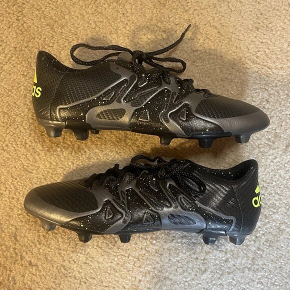 Adidas 15.3X Soccer Cleats Mens 11 Black Neon Green Splatter B32771